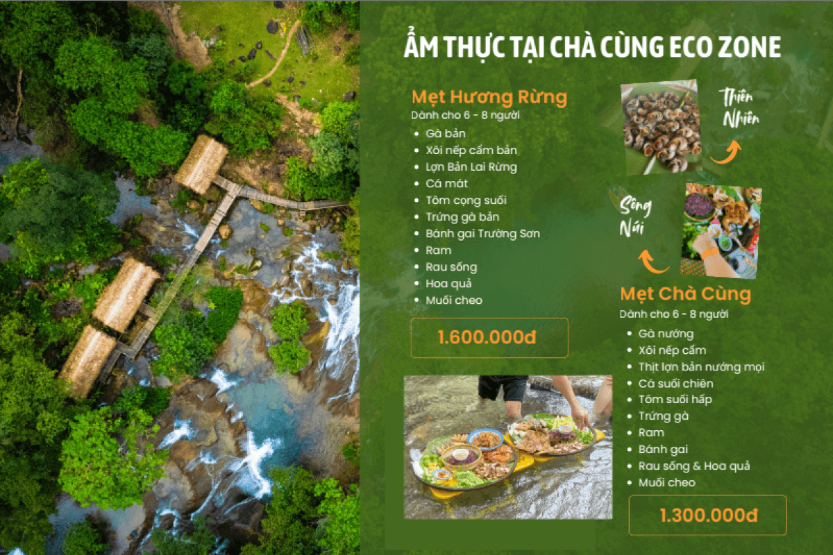 Ẩm thực tại Suối Chà Cùng – Bảng giá và trải nghiệm