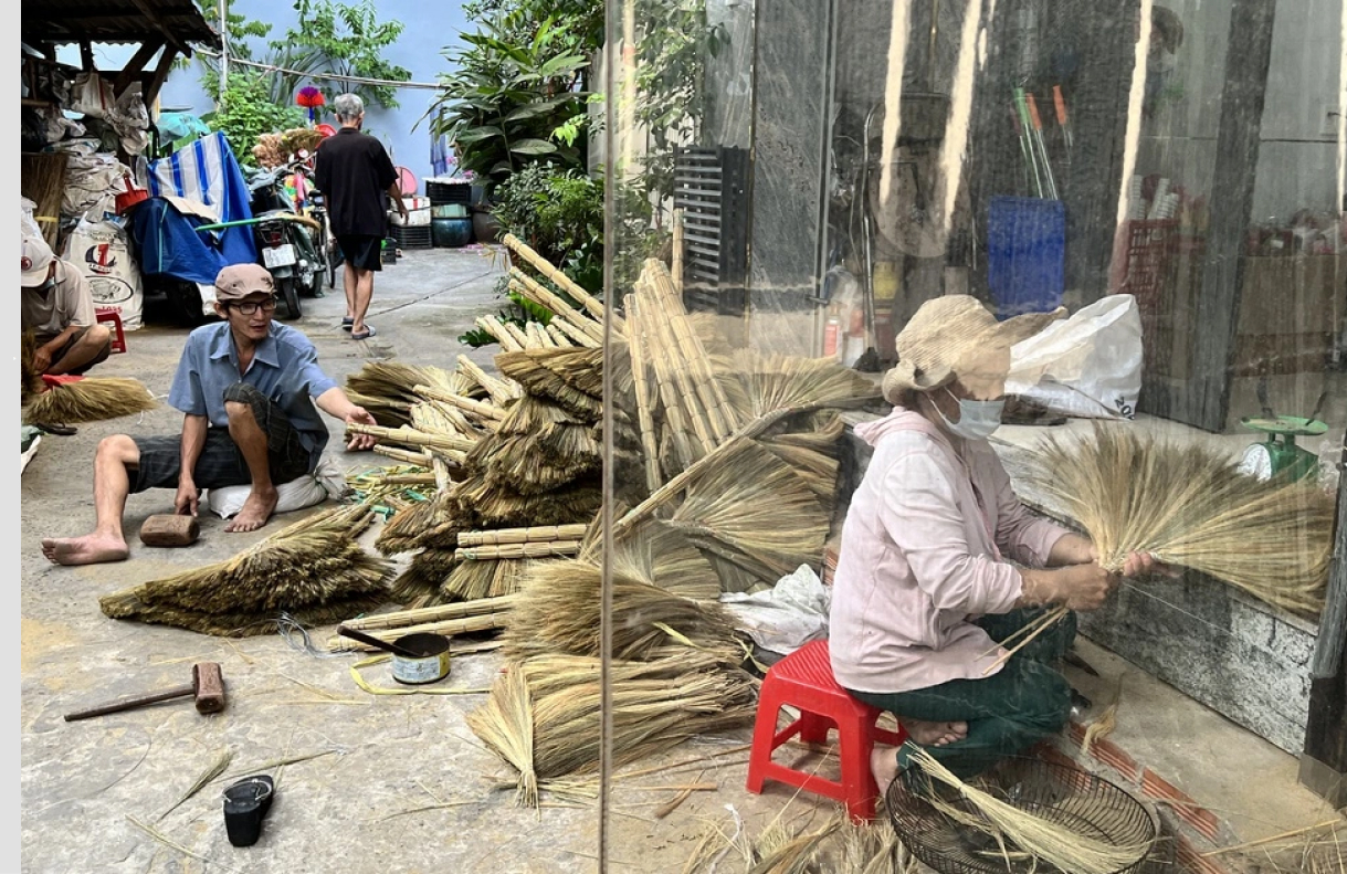 Đót được phơi nắng tự nhiên