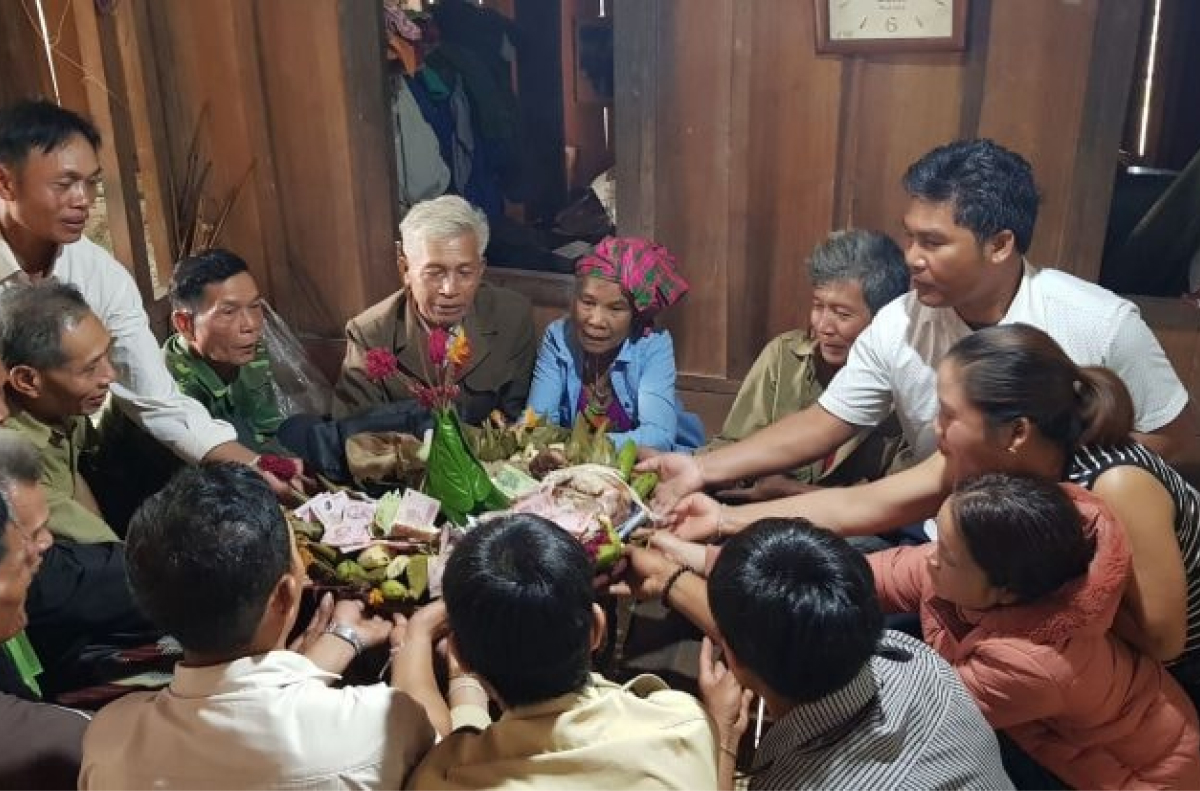 Lễ buộc chỉ cổ tay của dân tộc Khùa ở Trường Sơn 3 Quá trình diễn ra Lễ buộc chỉ cổ tay của dân tộc Khùa